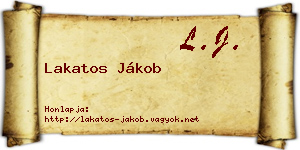 Lakatos Jákob névjegykártya