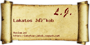 Lakatos Jákob névjegykártya